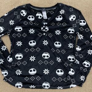 Disney nightmare before christmas jack skellington fuzzy pajama set